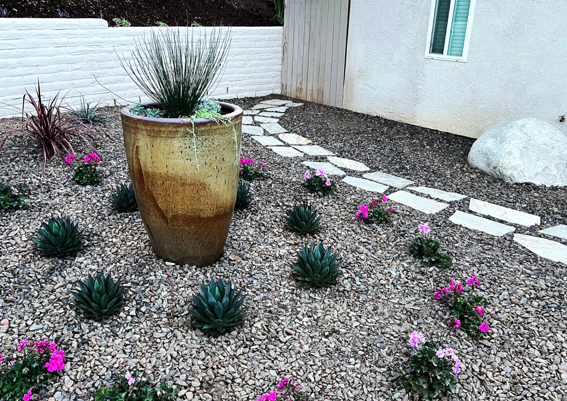 'Flowing Harmony' in Poway installed landscape - Poway, San Diego