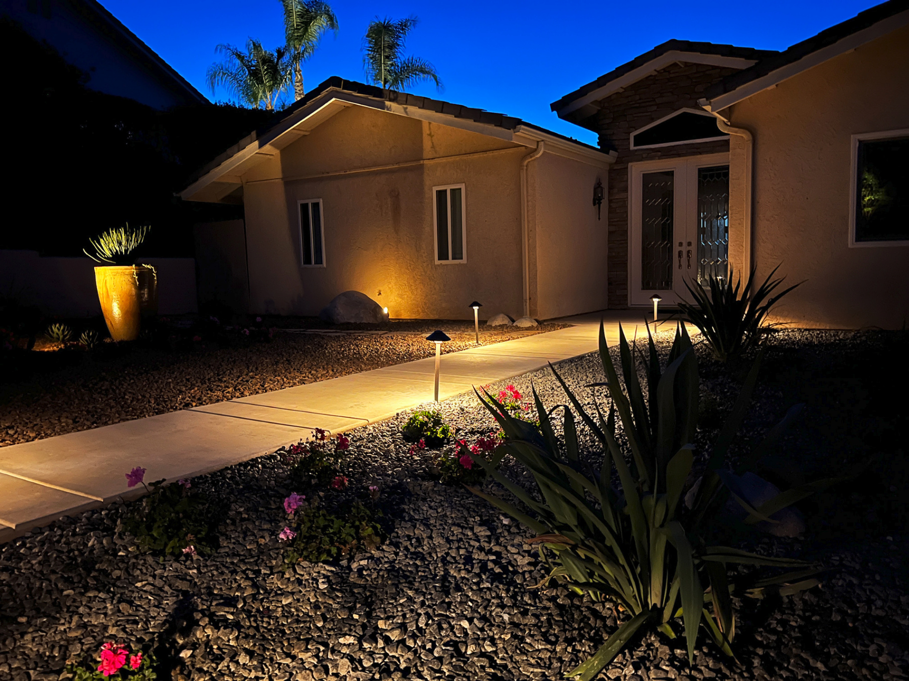 'Flowing Harmony' in Poway installed landscape - Poway, San Diego