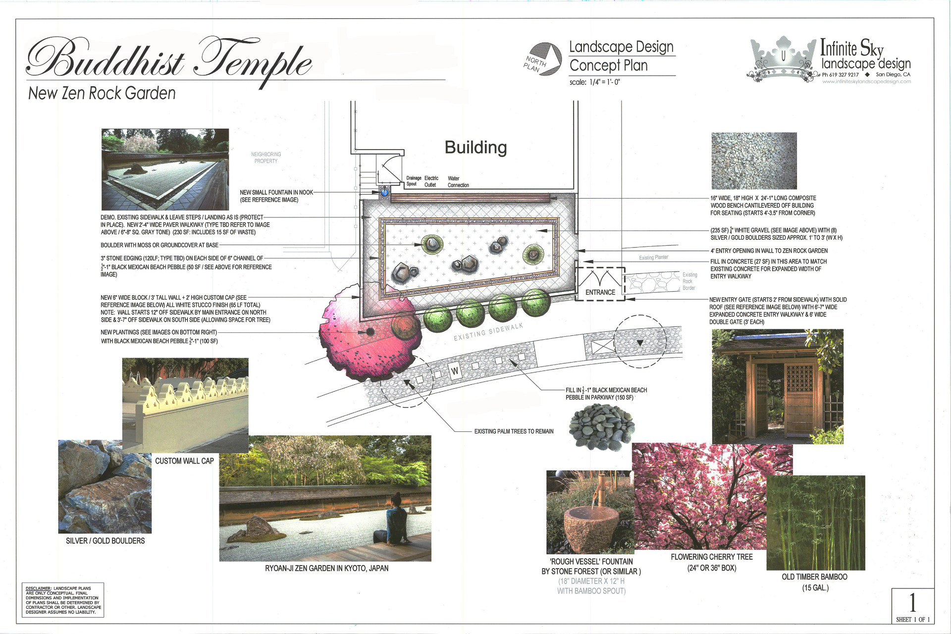 Dharma Bum Temple zen rock garden landscape design plan