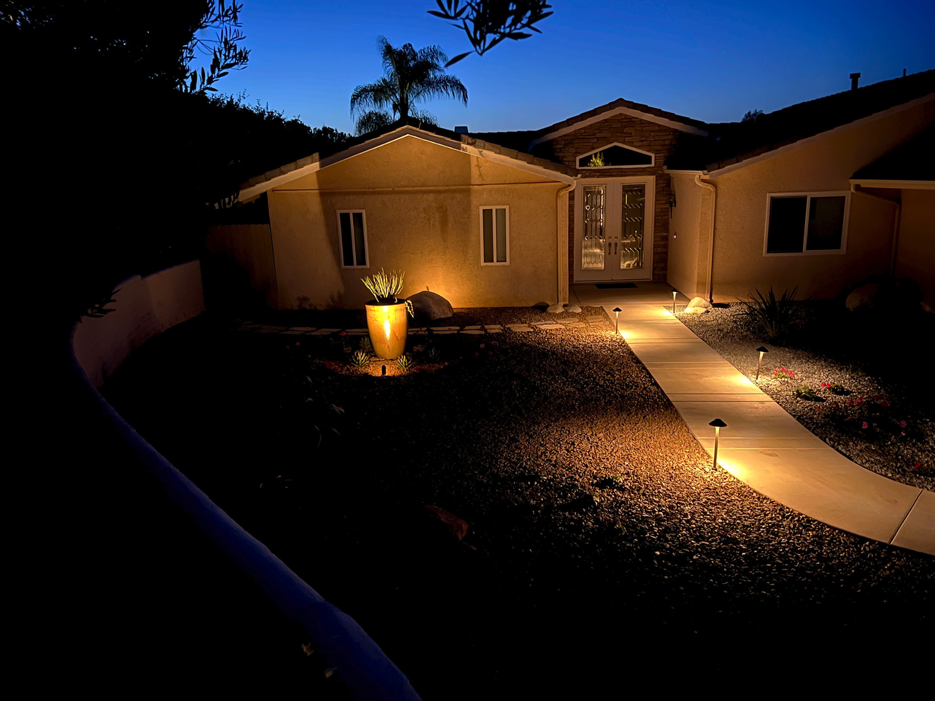 'Flowing Harmony' in Poway installed landscape - Poway, San Diego