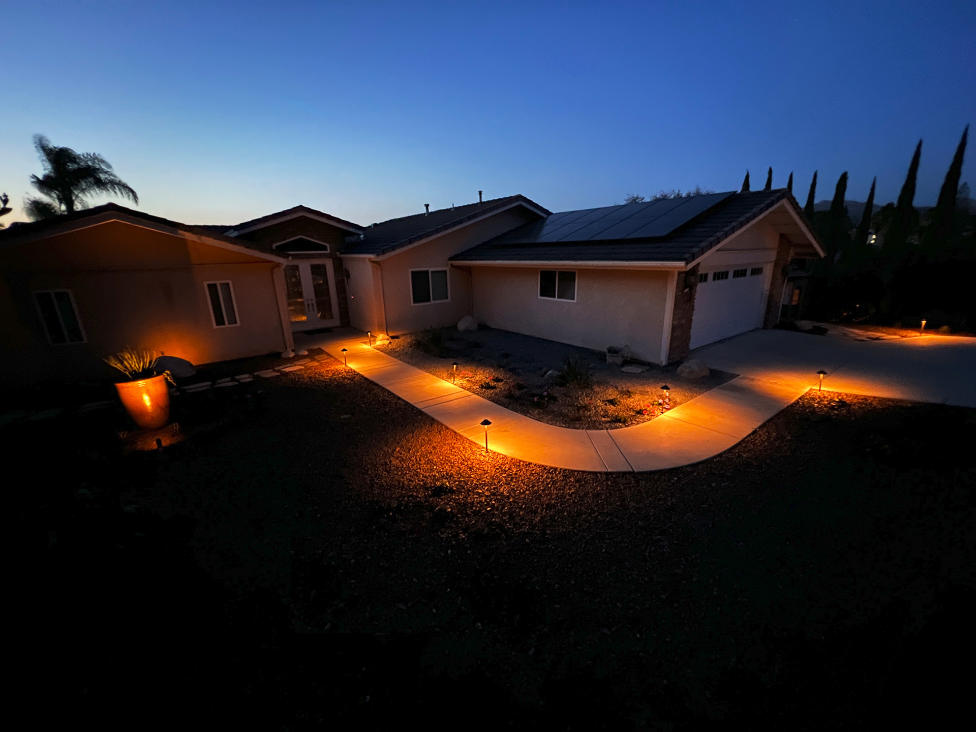 'Flowing Harmony' in Poway installed landscape - Poway, San Diego