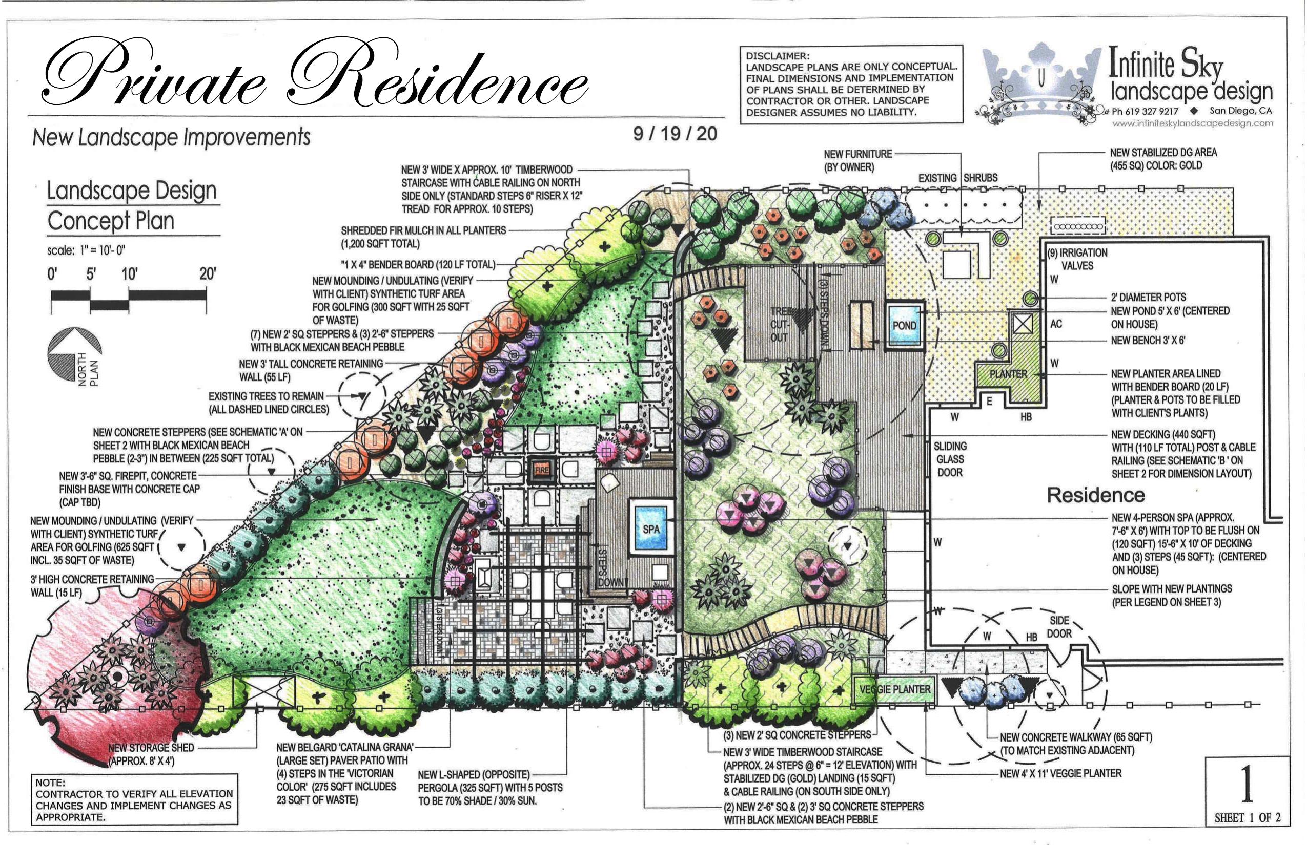 Final landscape design portfolio plan sample
